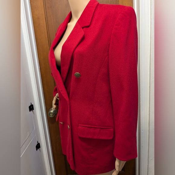 Saks Fifth Avenue Red Cashmere Blazer - Picture 2 of 14